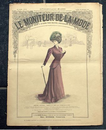 Bild von ALTES FRANZÖSISCHES MODE-MAGAZIN LE MONITEUR DE LA MODE VON 1907