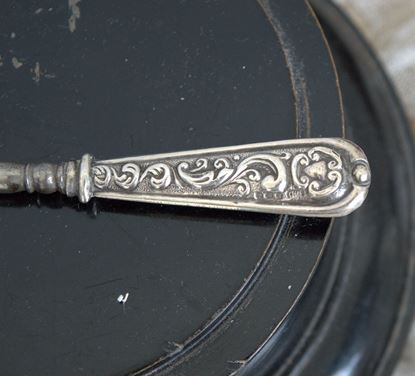 antiek zilveren knopenhaak